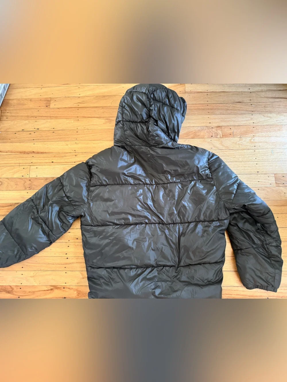 Abercrombie & Fitch Men's Hooded Puffer Jacket - olive green